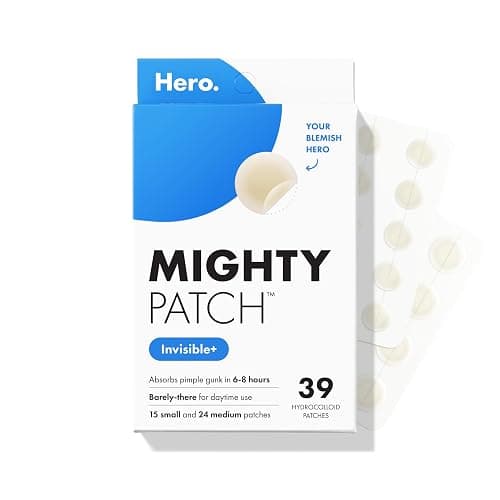 Mighty Patchâ„¢ Invisible+ Patch - Daytime Hydrocolloid Acne Pimple Patches for Covering Zits and Blemishes, Ultra Thin Spot Stickers for Face and Skin (24 Medium and 15 Small Patches) - Image 1