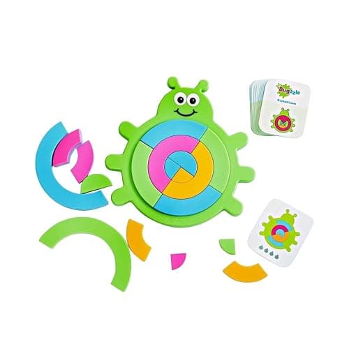 Fat Brain Toys - Bugzzle Kids Puzzles Ages 3+ - Match-The-Picture Fraction-Learning Brainteaser, Toys for Kids thumbnail 4