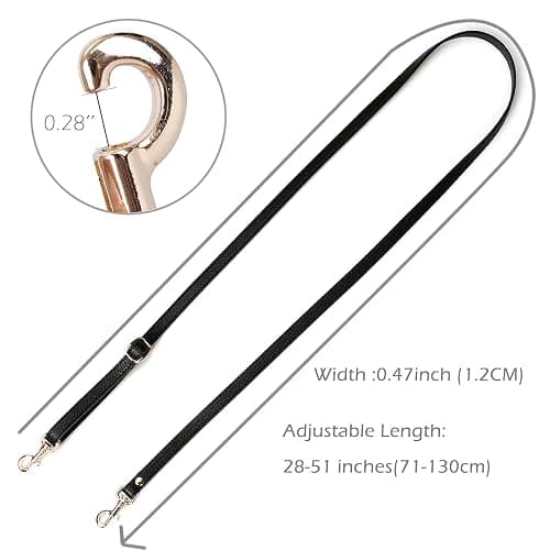 VanEnjoy Adjustable Genuine Leather Crossbody Straps Replacement - Width 1/2“, Length 25”-51” thumbnail 3