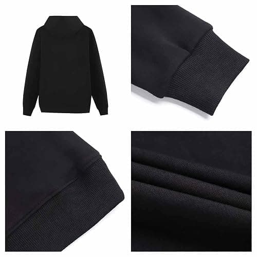 Bruys Men's Long Sleeve Pullover Hoodies Funny Athletic Hooded Sweatshirts Tops - Small - Black-4 thumbnail 4