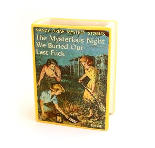 Nancy Drew Parody Book Shaped Pencil Container, decoupaged, Mature Language thumbnail 3