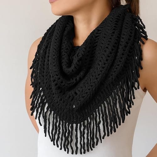 stylesilove Women Cozy Knit Tassel Infinity Loop Scarf - 8 Colors thumbnail 4