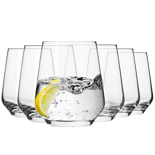 Krosno Wassergläser Saftgläser Whiskygläser Trinkgläser| Set von 6 | 400 ML | Splendour Kollektion | Hause Restaurants Partys | Geschenkidee Hochzeit Geburtstag Feier | Spülmaschinenfest | - Image 1