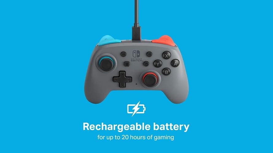 PowerA Nano Enhanced Wireless Controller for Nintendo Switch - Grey-Neon thumbnail 11