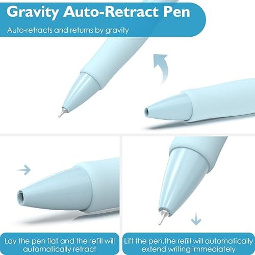 AECHY 3 Pack Gravity Sensing Auto-Retractable Ballpoint Pens, Quick Dry Black Ink Pens 0.5mm Fine Point, Smart Lock Mechanism, Drop-Proof Design, Ultra-Smooth Writing for Office,School,Nurses thumbnail 3