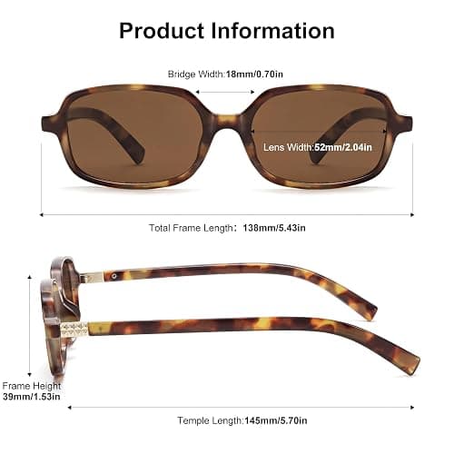LIKSMU Trendy Rectangle Sunglasses for Women Men Retro Fashion 90s Small Square Shades Vintage Y2K Sun Glasses thumbnail 4