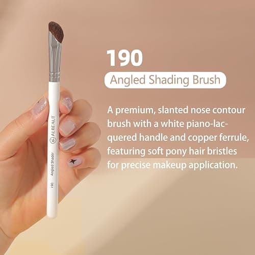 Albeaut Eyeshadow Brush, Angled Nose Contour Brow Bone Highlight Makeup Brush (190 angled shader) thumbnail 2