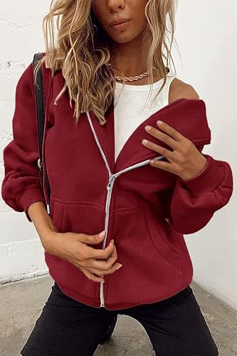 PRETTYGARDEN Women's 2025 Zip Up Y2K Hoodies Casual Long Sleeve Sweatshirts Fall Spring Track Jackets with Pockets thumbnail 6