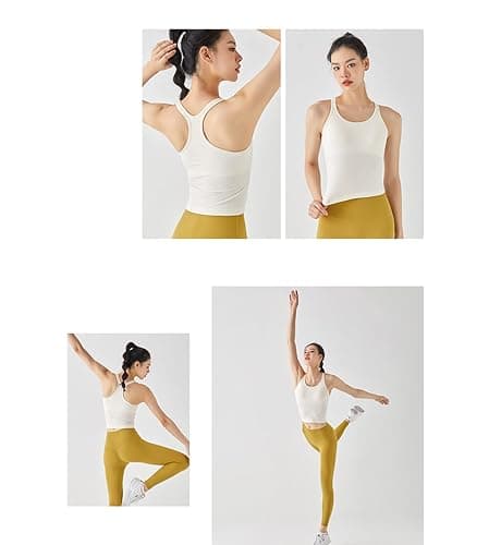 sphinx cat Ribbed Workout Short Racerback Tank Tops for Women with Built in Bra thumbnail 5