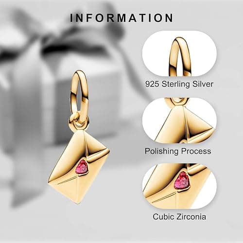LaMenars Love Heart Mom Dangle Charm for Pandora Bracelet 925 Sterling Silver Love Bead Charms with Cubic Birthday Anniversary Jewelry Gifts for Women Girls Wife thumbnail 3