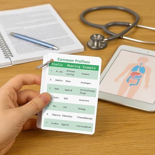 Medical Terminology Flash Cards 2026 – Essential Accessories for Paramedic & Pharmacology Flash Cards | Learn 187 Prefixes & 81 Suffixes with Ease | Nursing School Bundle & LPN Must-Haves thumbnail 6