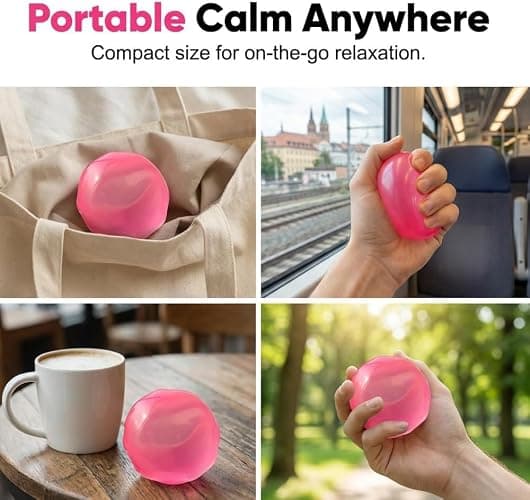 Coconut Oil Squishy - 2026 New Coconut Oil Stress Ball, Slow Rising Squishy, 100% Odorless, Non-Sticky, Easy to Clean, Improving Focus, Or Easing Tension During Study, Work, Or Relaxation (Pink) thumbnail 5