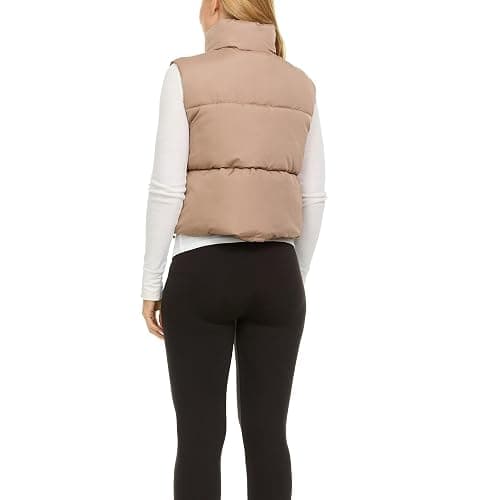 Steve Madden Cropped Puffer Vest for Women - Sleeveless Women’s Outerwear Vests thumbnail 5