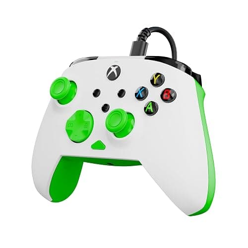 Turtle Beach Rematch Core Bianco/Verde - Gamepad cablato - Con licenza per Xbox Series XS, Xbox One e PC - Pulsanti audio, motori Rumble e grilletti a impulsi, cavo da 3 m thumbnail 2
