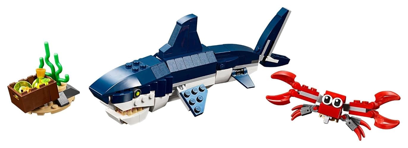 LEGO Creator 3 in 1 Deep Sea Creatures, Transforms from Shark and Crab to Squid to Angler Fish, Sea Animal Toys, Gifts for 7 Plus Year Old Girls and Boys, 31088 thumbnail 5