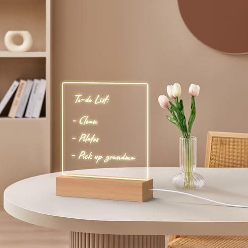 Gifts for Women Men Girls-Personalized DIY Night Light Message Board with Erasable Pen,Room/Home/Office Décor,Best Gift for Mother's Day/Father'sday/Birthday/Wedding/Anniversary thumbnail 5