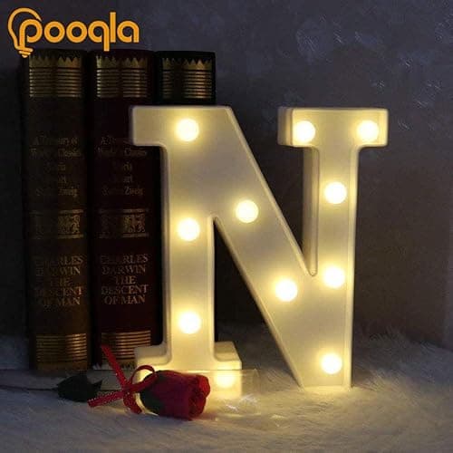 Pooqla LED Marquee Letter Lights Sign, Light Up Alphabet Letter for Home Party Wedding Decoration N thumbnail 4