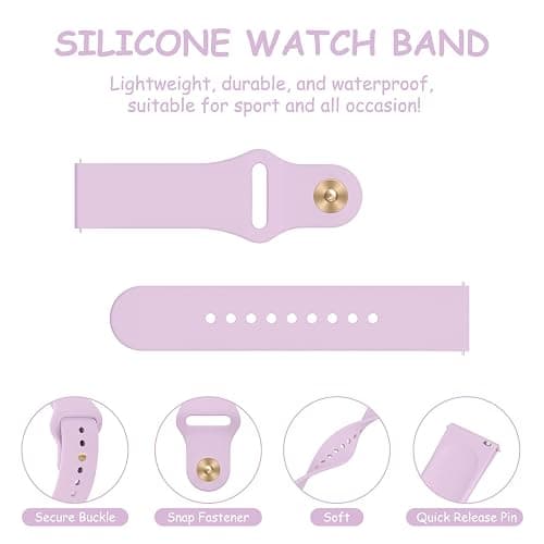 Meliya [4 Pack] Bands for Gabb Watch 3 2 1 / Gizmo Watch 3 2 1 / SyncUP Watch Bands for Kids, 20mm Soft Silicone Breathable Sport Replacement Strap for Gizmo Watch 3 2 1 for Boys and Girls thumbnail 3