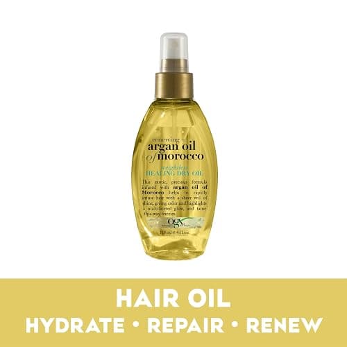 OGX Renewing + Argan Oil of Morocco Weightless Healing Dry Oil Spray, Argan Oil for Hair Care, Lightweight Mist for Split Ends, Frizz Control & Shine, Paraben & Sulfated-Surfactants Free, 4 fl oz thumbnail 3