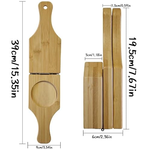 Bamboo Tostones Plantain Press Plantain Smasher Maker - Authentic Caribbean Flavor, 2-in-1 Tostones and Plantain Cups, Perfect for Tostones and Stuffed Plantains,6.8 * 3 * 2.36inch thumbnail 3