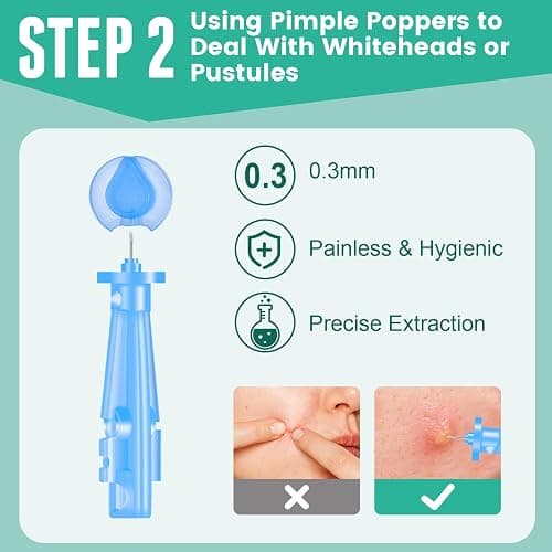 3-Step Microdart Pimple Patches Set – 83 Count, including 9 Microdarts Pimple Patches, 50 Pimple Poppers, and 24 Hydrocolloid Patches thumbnail 4