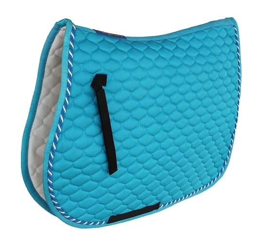 Professional Equine Horse English Quilted Contoured All-Purpose Trail Saddle Pad Turquoise 7296TR - Image 1