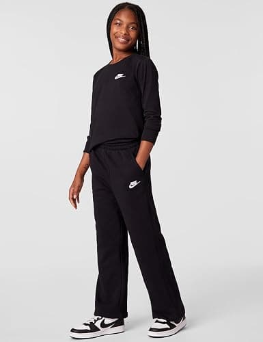 Nike Girls' Sportswear Club Fleece Wide-Leg Pants thumbnail 3