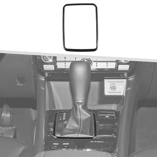 Jimen Fit for Jeep Compass 2021-2024, Center Console Gear Shift Cover Trim Frame (Carbon Fiber) - Image 1