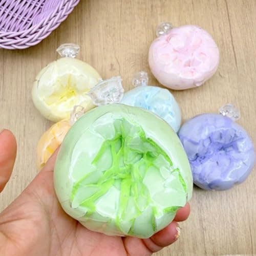 3Pcs Wax Cracking Stress Ball, Crispy Squishies Fidget To-y, Chocolate Squishiy Snowball Cru-nch Squeezze Ball for Anxiety Relief, Soft TPR Sensory To-y for Adults (3Pcs -mix) thumbnail 2