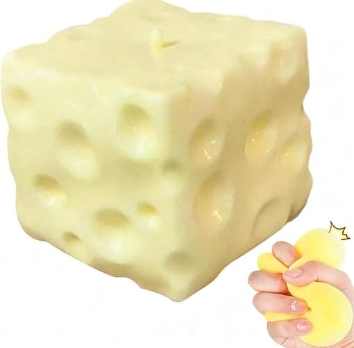 Squishy Fromage, Slow Rising Squishies1 Fidget Squeeze Toy, Squishy Fidget Toys Anti Stress ,pour Les FêTes Anniversaires pour Et Adultes, PU (B) - Image 1