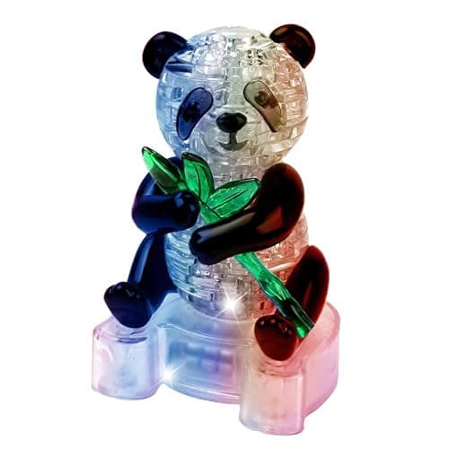 Coolplay 3D Crystal Puzzle Panda Gifts, Desk Toys with Light-Up Base 58 Pieces thumbnail 8