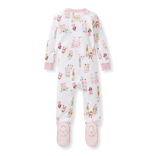 Burt's Bees Baby Girls Organic Cotton, Snug Fit Footed Sleeper Pajamas thumbnail 2