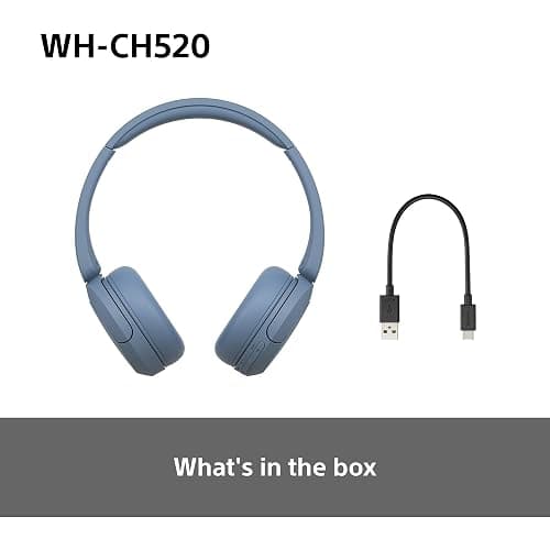 Sony WH-CH520 Wireless Bluetooth On-Ear Headphones, Lightweight Design, Up to 50hr Battery Life, Quick Charge, EQ, Clear Call Quality, iOS & Android - Blue thumbnail 9