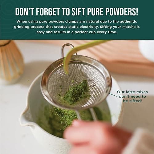 Jade Leaf Matcha - Traditional Starter Set - Japanese Matcha Gift Set Includes: Bamboo Whisk (Chasen), Scoop (Chashaku), Stainless Steel Sifter, Fully Printed Handbook thumbnail 3