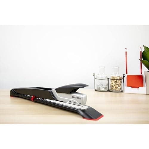 Bostitch Office Booklet Stapler - One Finger, No Effort, Spring Powered, Long Reach Stapler - Silver (1610) thumbnail 5