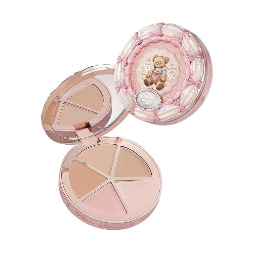 Flower Knows The Sweetie Bear 4-Color Concealer Palette,Highlihter Correct Contour Face Maekup,Blendable,High-Coverage & Crease-proof,Buildable All-Day Wear Compact,0.23 Oz(01 Strawberry Chocolate) - Image 1