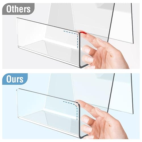 Aredpoook 6 Pack Acrylic Book Stand, Clear Easel Stand for Display, Book Display Holder, Display Stand for Album, CD, Magazine, Postcard, Picture, Plate, Artworks, Phone, Tablet thumbnail 4