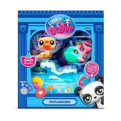 Bandai Littlest Pet Shop Petfluencer Shell-Fie Fun | Petfluencer Set Contains 2 Gen LPS Mini Pet Toys 4 Accessories 1 Backdrop 1 Collector Card And 1 Virtual Code | Collectable Toys For Girls And Boys - Image 1