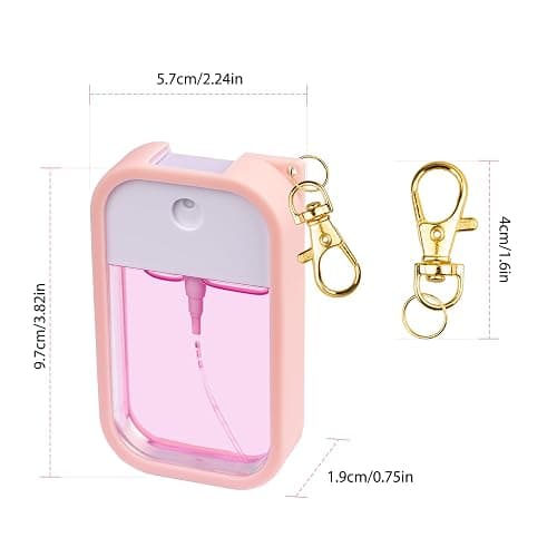 COCGVEL Silicone Case Compatible with Touchland Hand Sanitizer Spray, Protective Case with Keychain for Power Mist and Glow Mist 1 fl oz, Hand Sanitizer Spray Accessory (Colourful 1, 3 Pack) - Colourful 1 - 3 Ounces thumbnail 7