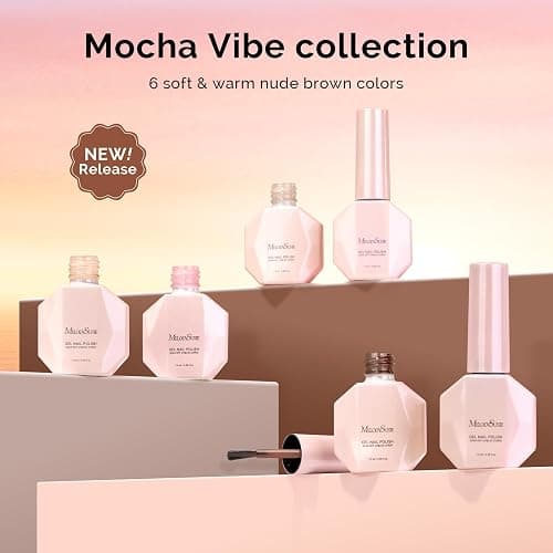 MelodySusie Nude Brown Gel Nail Polish Set - 6 Colors Milky Beige Neutral Pink Soak Off UV LED Gel Polish Gift for Women Nail Art Manicure Salon DIY Nail Design Decoration at Home thumbnail 6