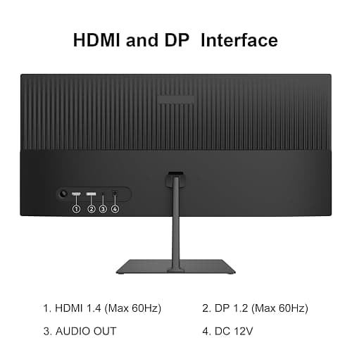 INNOCN 23 Inch Widescreen Computer Monitor WFHD 2560 x 1080p HDMI DisplayPort PC Monitor, Tilt Adjustable, Eye Care, Black thumbnail 4