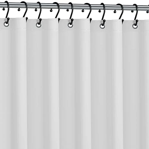 No Smell Shower Curtain Liner 72x72 White - PEVA Plastic Shower Curtain for Bathroom, PVC-Free Waterproof Shower Liner with Metal Grommets and Magnet-Weighted Bottom Hem - Washable Inner Liner - Image 1