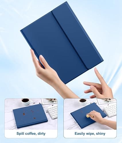 Harvopu Compatible for iPad 11th 10th Generation Case with Keyboard, Folio Cover with Pencil Holder, Multi-Touch Trackpad, 7 Color Backlit, Detachable Keyboard for iPad (A16) 11th/10th Gen (Navy Blue) thumbnail 5