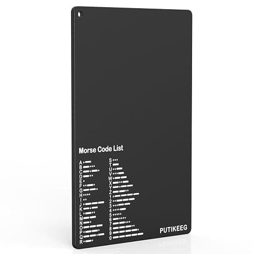 PUTIKEEG Morse Code Table Key morse code List Learning Shortwave Radio Black - Image 1
