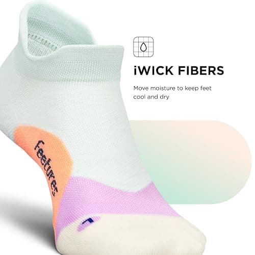 Feetures Elite Light Cushion No Show Tab Athletic Ankle Socks - Sport Sock with Targeted Compression thumbnail 6