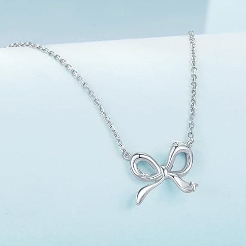 Qings Weihnachten Halskette Damen 925 Sterling Silber Winter Schneeflocke Weihnachtsbaum Rentier Schneemann Dackel Anhänger Kette mit Zirkonia Weihnachtsschmuck Geschenk für Frauen Freundin (45cm) thumbnail 2