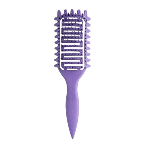 Defining Brush,2024 Hair Brush,Vented Hair Brush for Detangling, Shaping and Defining Curls For Women and Men Less Pulling (Purple) | Purple, Less Pulling, 2024 - Image 1