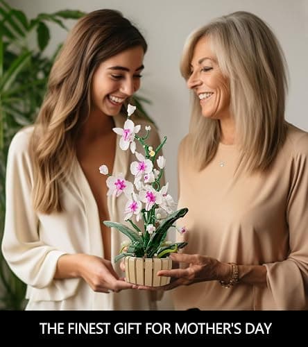 Icons Orchid Flowers Building Set, Exquisite Orchid Bonsai for Adult- Compatible with Lego Flowers, Ideal for Mothers Day Display (1192pcs) thumbnail 2