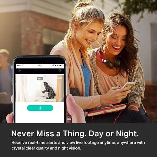 Kasa Indoor Pan/Tilt Smart Security Camera, 1080p HD Dog-Camera,2.4GHz with Night Vision,Motion Detection for Baby and Pet Monitor, Cloud & SD Card Storage, Works with Alexa& Google Home (EC70), White - White - New 1080P thumbnail 4