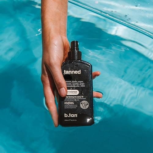 b.tan Best Tanning Oil | Get Tanned Intensifier Dry Spray - Fast, Dark Outdoor Sun Tan From Tan Accelerating Actives, Packed with Moisturizing Oils, No SPF, Austrailian Brand, 8 Fl Oz thumbnail 9